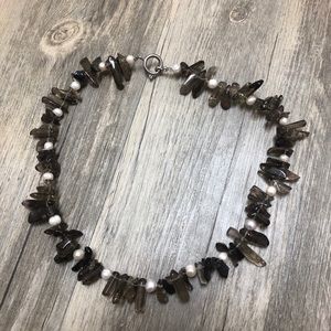 Stone & Pearl Necklace